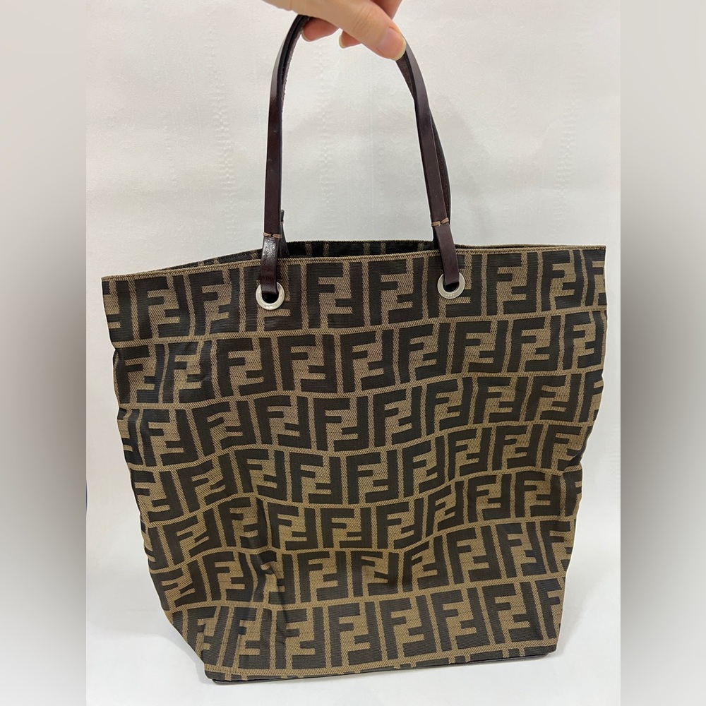 Fendi Zucca Brown Jacquard Tote Bag - Picture 5 of 12